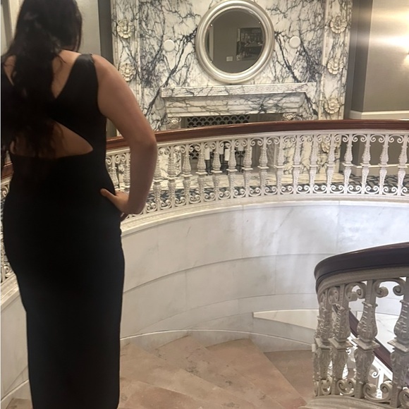 Vera Wang Black Evening Gown Sz 9/10 - Picture 4 of 5